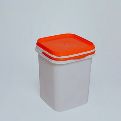 Aksh Industries white bucket orange lid